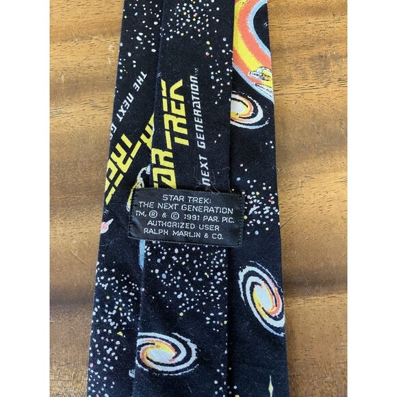 Ralph Marlin 1991 Star Trek Next Generation Men’s Necktie 56" Length 4" Width - Picture 2 of 4